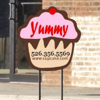 Rigid Cupcake Sign 