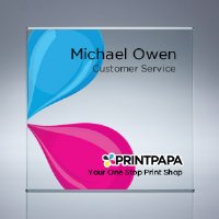 Clear Plastic Business Card 2.5x2.5 inch