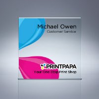 Clear Plastic Business Card 2x2 inch