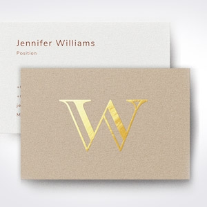 Foil Accent European Business Card 3.35x2.17