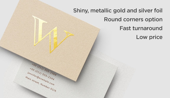 Foil Accent European Business Card 3.35x2.17