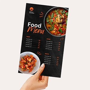 Flat Paper Menu - 8.5x14