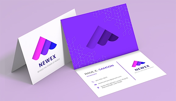 Fold Over Business Cards 3.5x4 -> 3.5x2