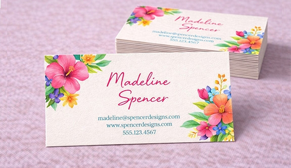 Linen European Business Cards 3.35x2.17