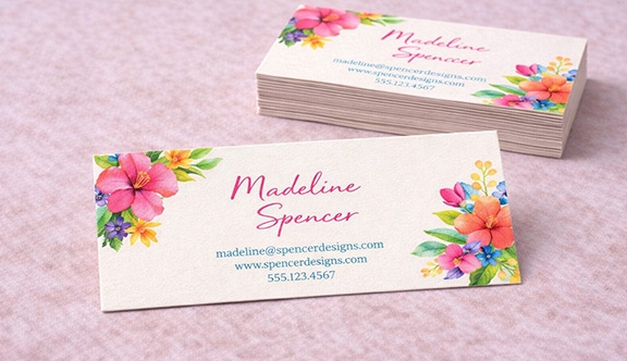 Linen Tiny Business Cards 3.5x1