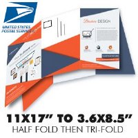 4 Page Half/Tri-fold Tabbed Mailer (11x17 to 11x8.5 to 3.6x8.5)