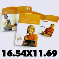 Folded Brochure - Euro A3 Size (16.54x11.69)