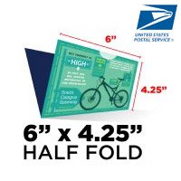 Half-Fold Direct Mail Postcard - 6x8.5 to 6x4.25