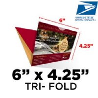Tri-Fold Direct Mail Postcard - 6x12.75 to 6x4.25