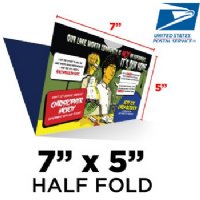 Half-Fold Direct Mail Postcard - 7x10 to 7x5