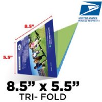 Tri-Fold Direct Mail Postcard - 8.5x16.5 to 8.5x5.5