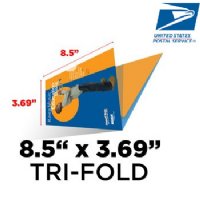 Tri-Fold Direct Mail Postcard - 8.5x11 to 8.5x3.69