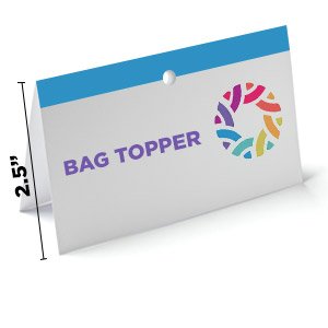 Bag Toppers / Header Cards - 2.5" fold