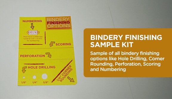 Bindery Finishing Sample kit