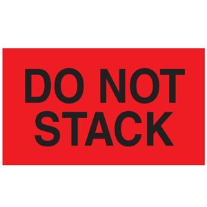 Do Not Stack Labels - 3x5