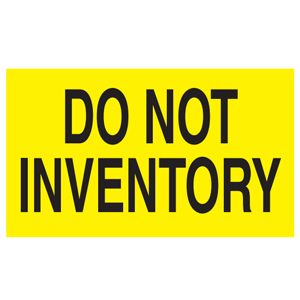 Do Not Inventory Labels - 3x5