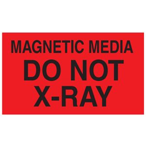 Magnetic Media Do Not X-Ray Labels - 3x5