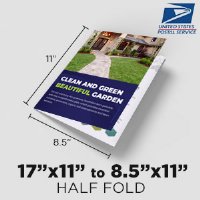 Half-Fold Direct Mail Brochure- 17x11 to 8.5x11