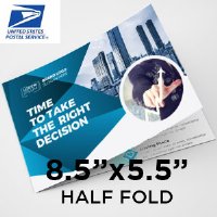 Half-Fold Direct Mail Postcard - 17x5.5 to 8.5x5.5