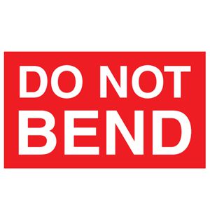 Do Not Bend Labels - 3x5