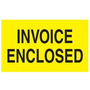 Invoice Enclosed Labels - 3x5