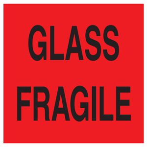 Glass Fragile Labels - 3x5