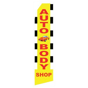 Auto Body Shop Stock Flag - 16ft.