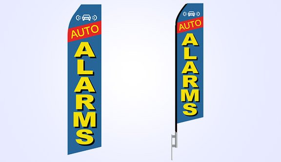 Auto Alarms Stock Flag - 16ft.