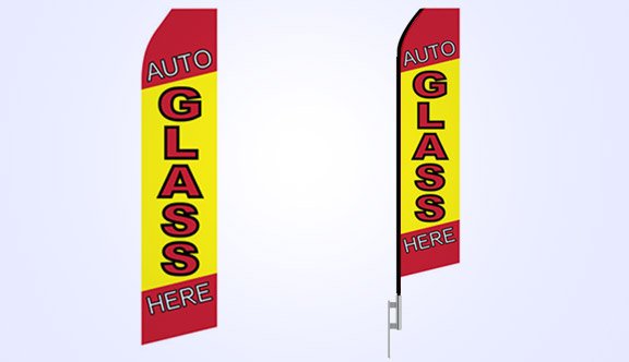 Auto Glass Service Stock Flag - 16ft.