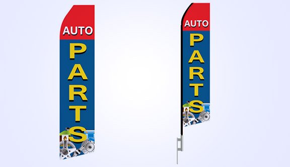 Auto Parts Stock Flag - 16ft.