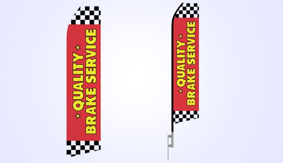 Quality Brake Service Stock Flag - 16ft.