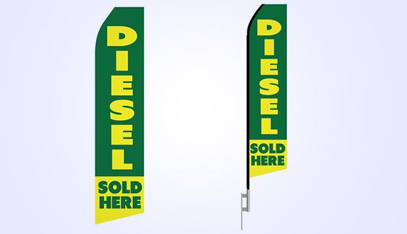 Diesel Sold Here Stock Flag - 16ft.