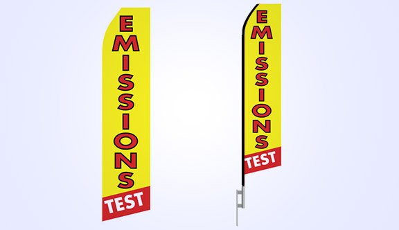 Emissions Test Stock Flag - 16ft.