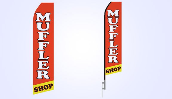 Muffler Shop Stock Flag - 16ft.