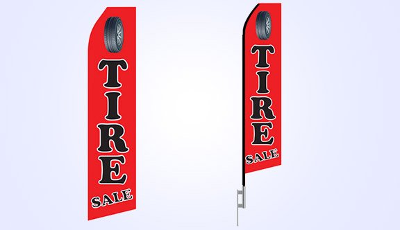 Tire Sale Stock Flag - 16ft.