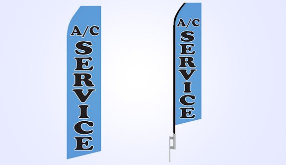 Air Conditioning Service Stock Flag - 16ft.