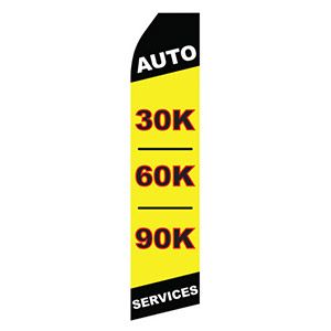 Auto 30K 60K 90K Services Stock Flag - 16ft.