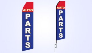 Auto Parts Econo Stock Flag - 16ft.