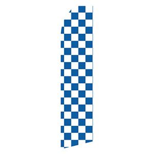 Blue and White Checkered Stock Flag - 16ft.