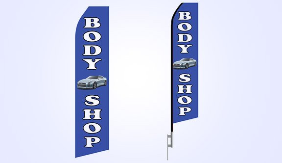 Body Shop Stock Flag - 16ft.