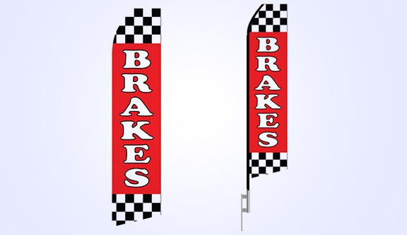 Brakes Service Stock Flag - 16ft.