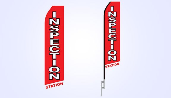 Inspection Station Stock Flag - 16ft.