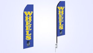 Wheels Service Stock Flag - 16ft.