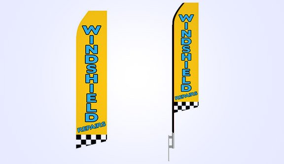 Windshield Repairs Stock Flag - 16ft.