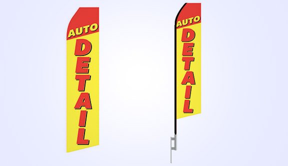 Auto Detail Stock Flag - 16ft.