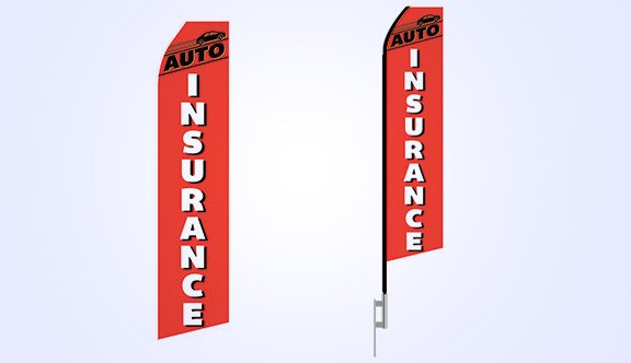 Auto Insurance Stock Flag - 16ft.