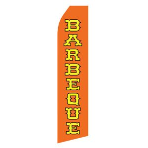 Orange Barbeque Stock Flag - 16ft