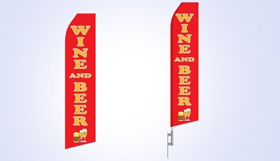 Wine and Beer Stock Flag - 16ft