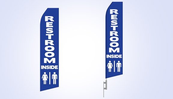 Restroom Inside Stock Flag - 16ft