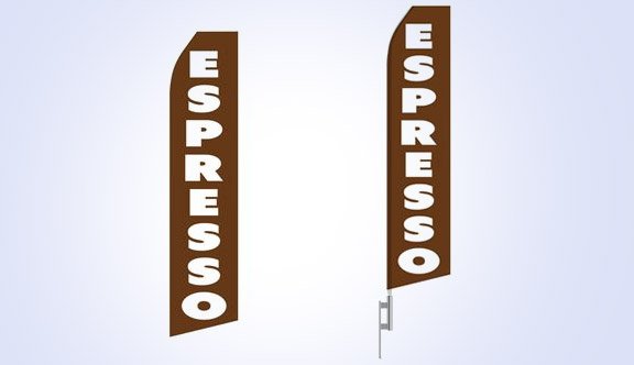 Espresso Stock Flag - 16ft